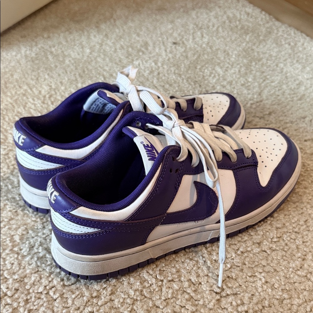 Nike Kids Dunks in Purple and White